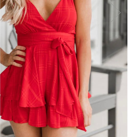 Red Romper - Picture 3 of 4